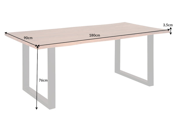 Dining Table Monolith 180cm Acacia Wood Natural