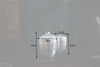 Set Of 2 Vases Oriental 27cm/33cm Metal Silver
