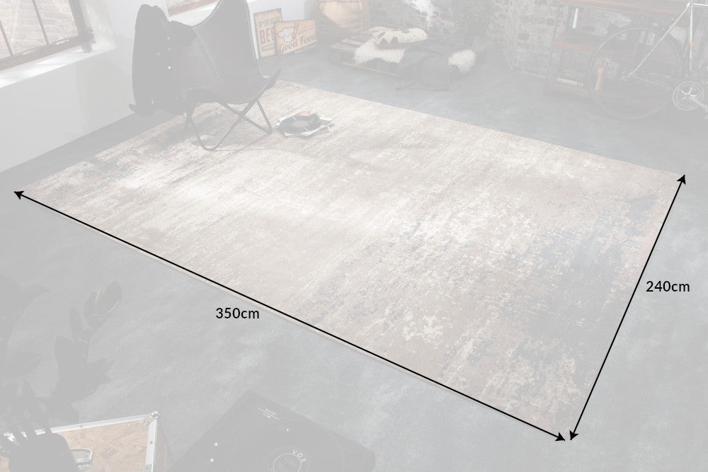 Rug Modern Art 350x240cm Cotton Grey