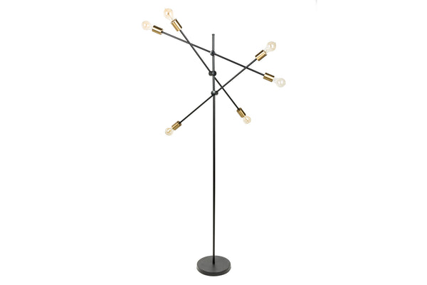 Floor Lamp Variation 163-193cm Metal Black Gold