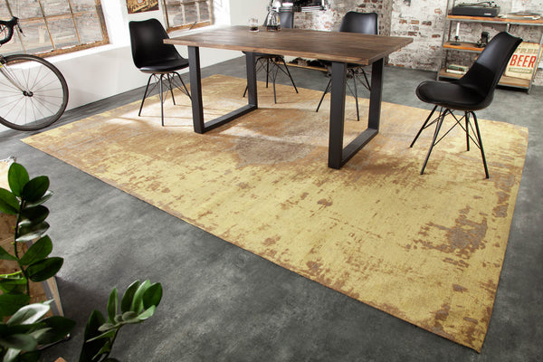 Rug Modern Art 350x240cm Cotton Rust Brown