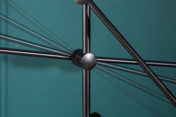 Hanging Lamp Variation 128cm Metal Black Gold
