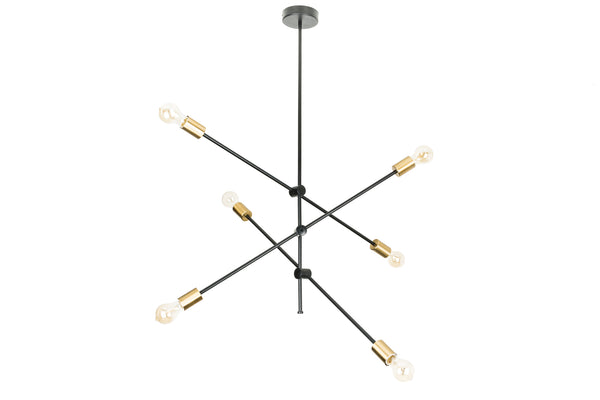 Hanging Lamp Variation 128cm Metal Black Gold