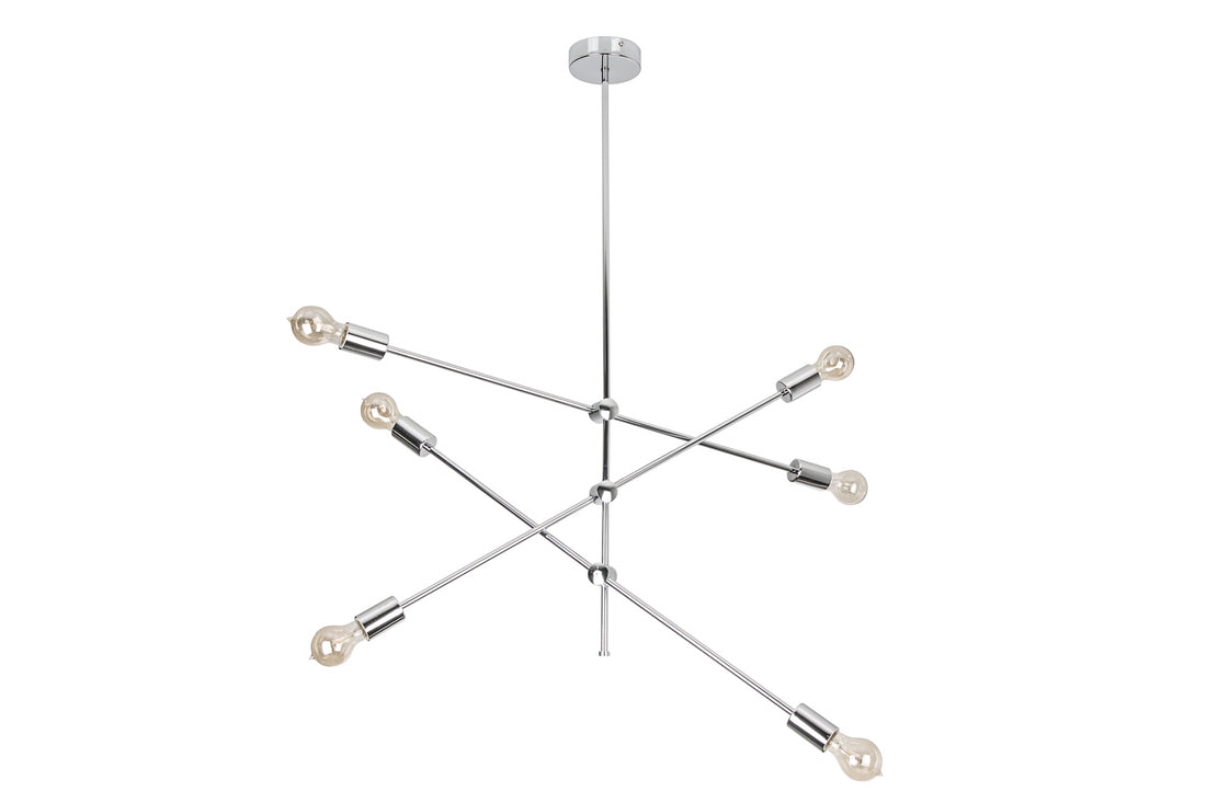 Hanging Lamp Variation 128cm Metal Silver