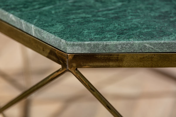 Green marble top table top