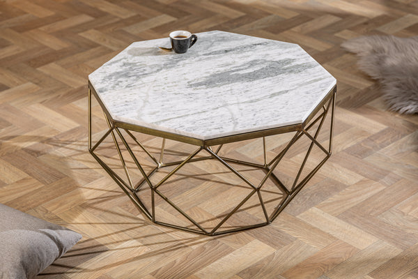 Marble brass coffee shop table