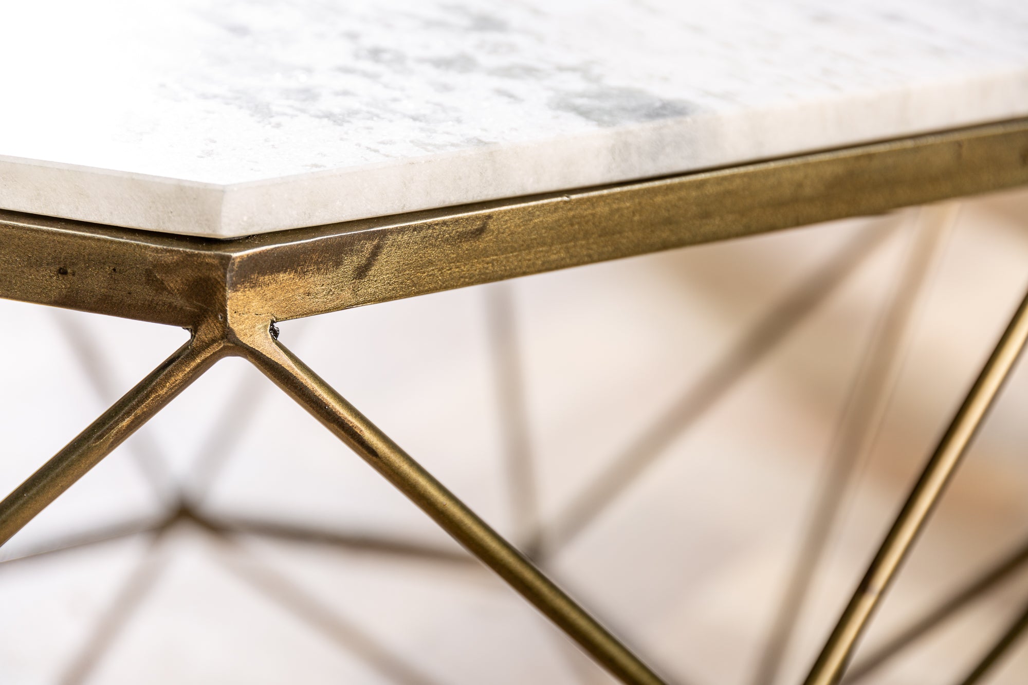 Coffee Table Diamond 70cm Marble White