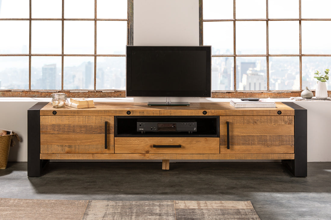 TV Stand Viking 200cm Pine Wood Natural