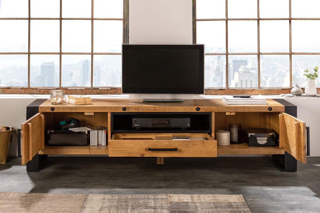 TV Stand Viking 200cm Pine Wood Natural
