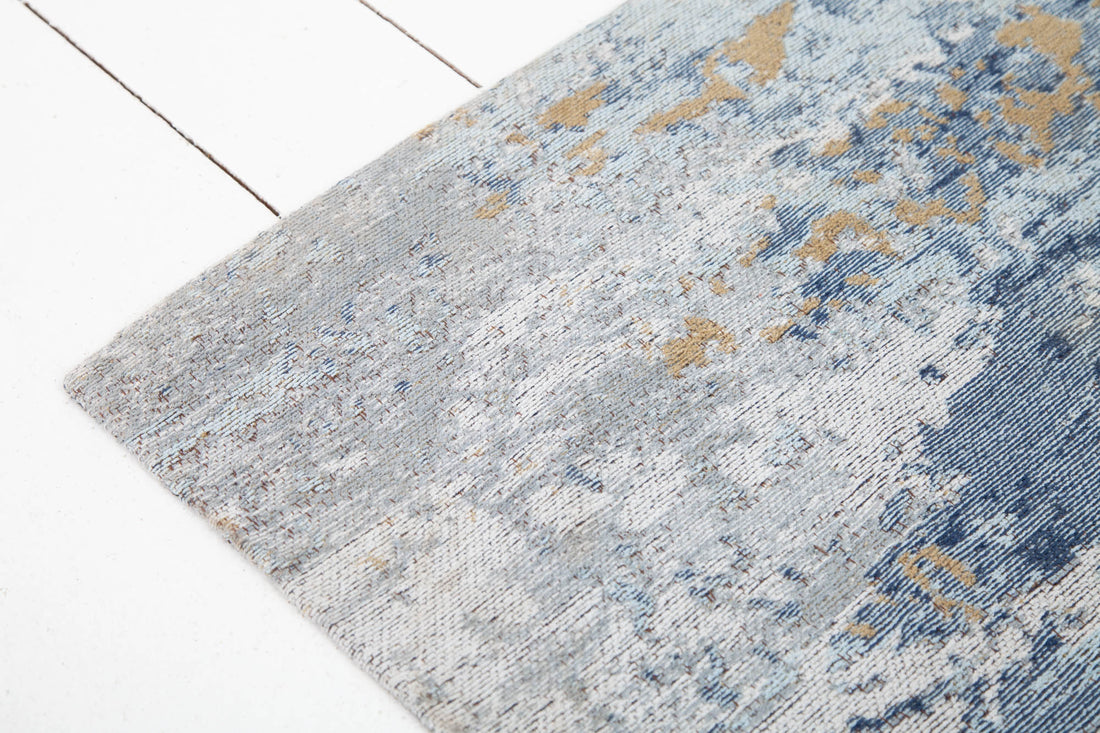 Rug Abstract 350x240cm Cotton Blue