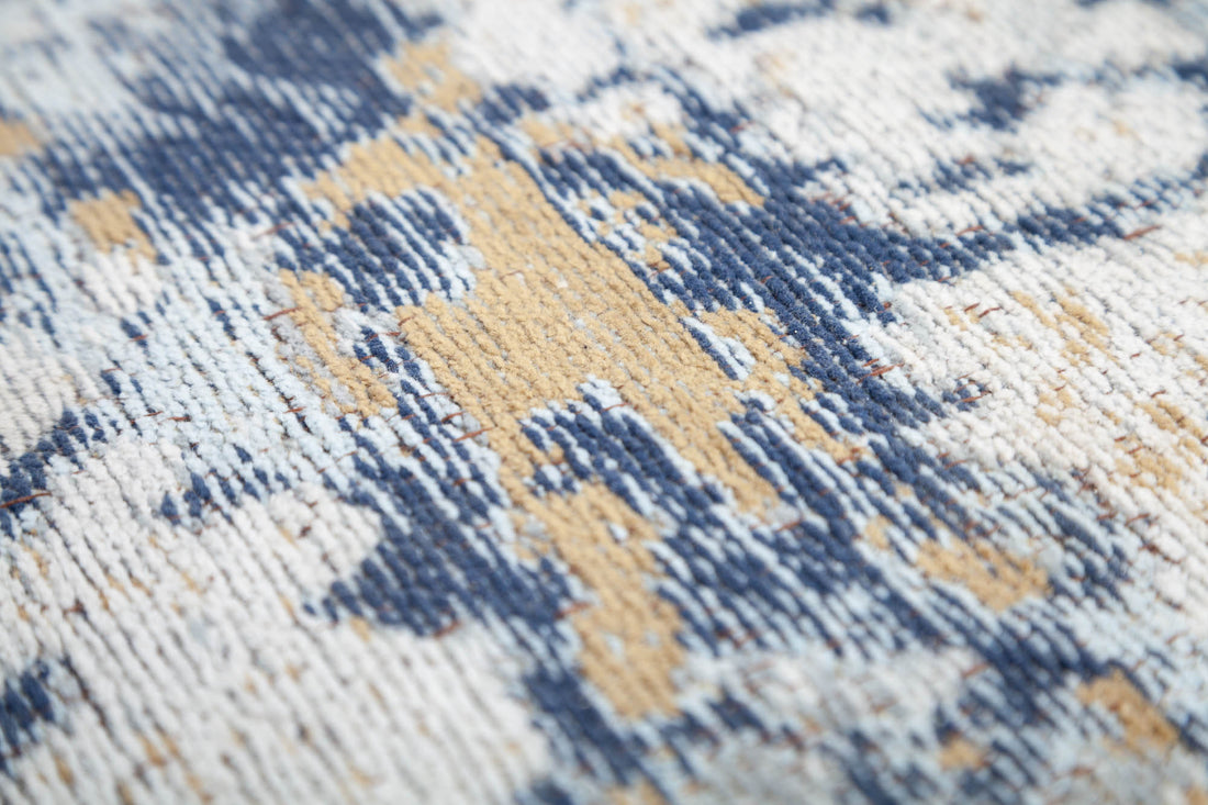 Rug Abstract 350x240cm Cotton Blue