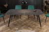 Dining Table Milano 180cm Glass Black Marble Look