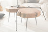 Coffee Table Goa 60cm Acacia Wood Natural Metal Legs