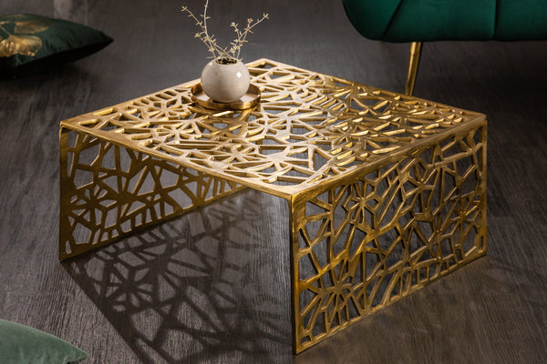 Coffee Table Abstract 60cm Gold