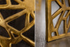 Coffee Table Abstract 60cm Metal Gold