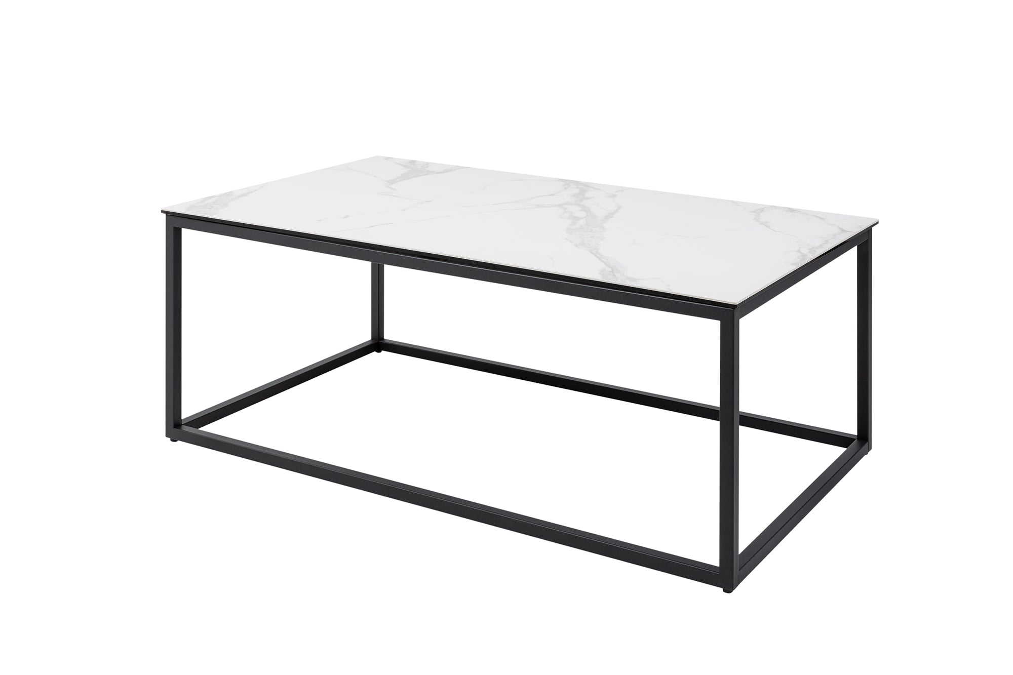 Coffee Table Eclipse 100cm Ceramics White Marble Look