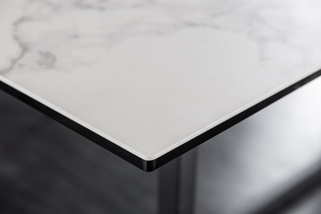 Dining Table Eclipse 200cm Ceramic White Marble Look