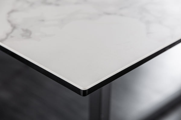 Dining Table Eclipse 200cm Ceramic White Marble Look
