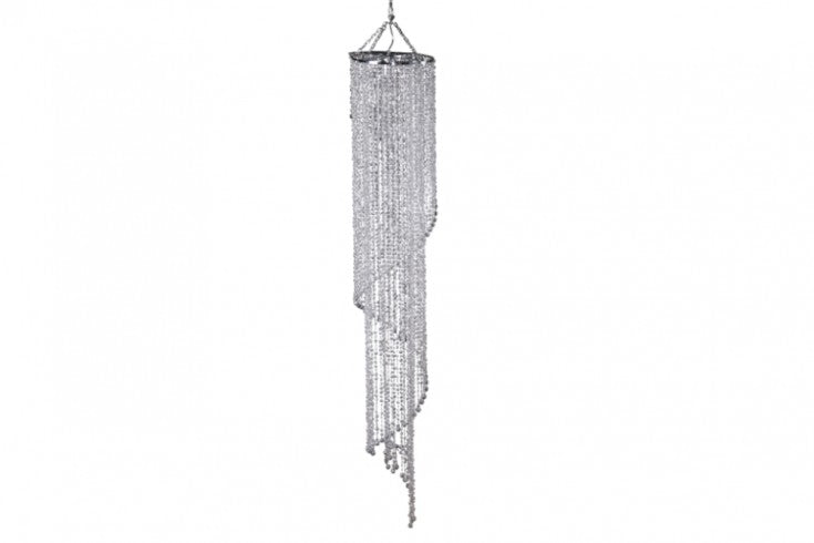 Hanging Lamp Big Strass L 160cm Acryl Silver
