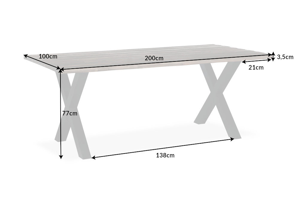 Dining Table Origin 200cm Acacia Wood Brown