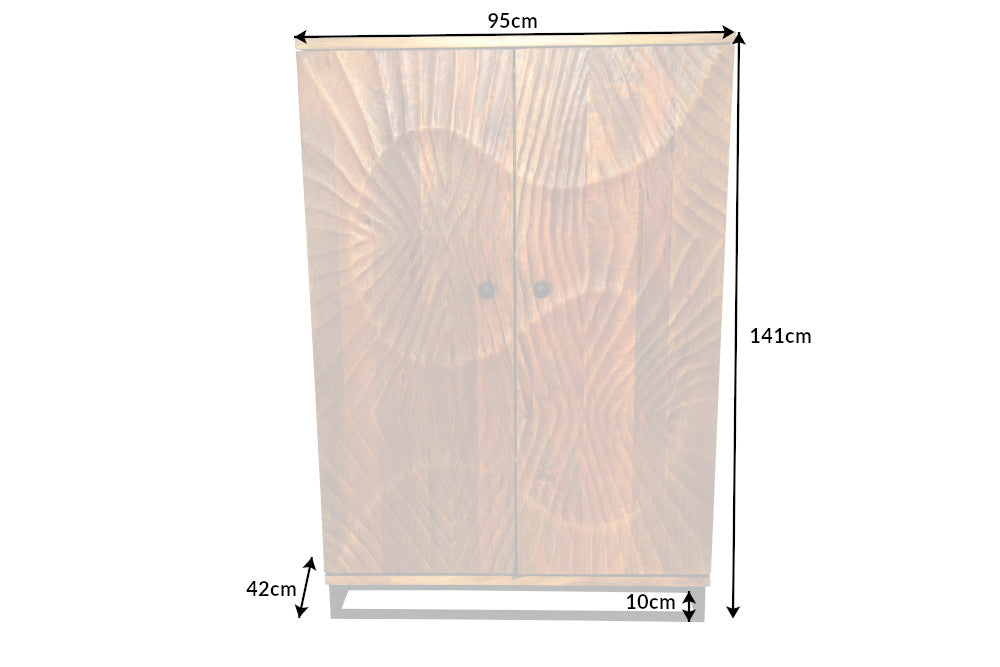 Bar Cabinet Fossil 141cm Mango Wood Brown