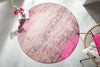 Rug Modern Art Round 150cm Cotton Pink