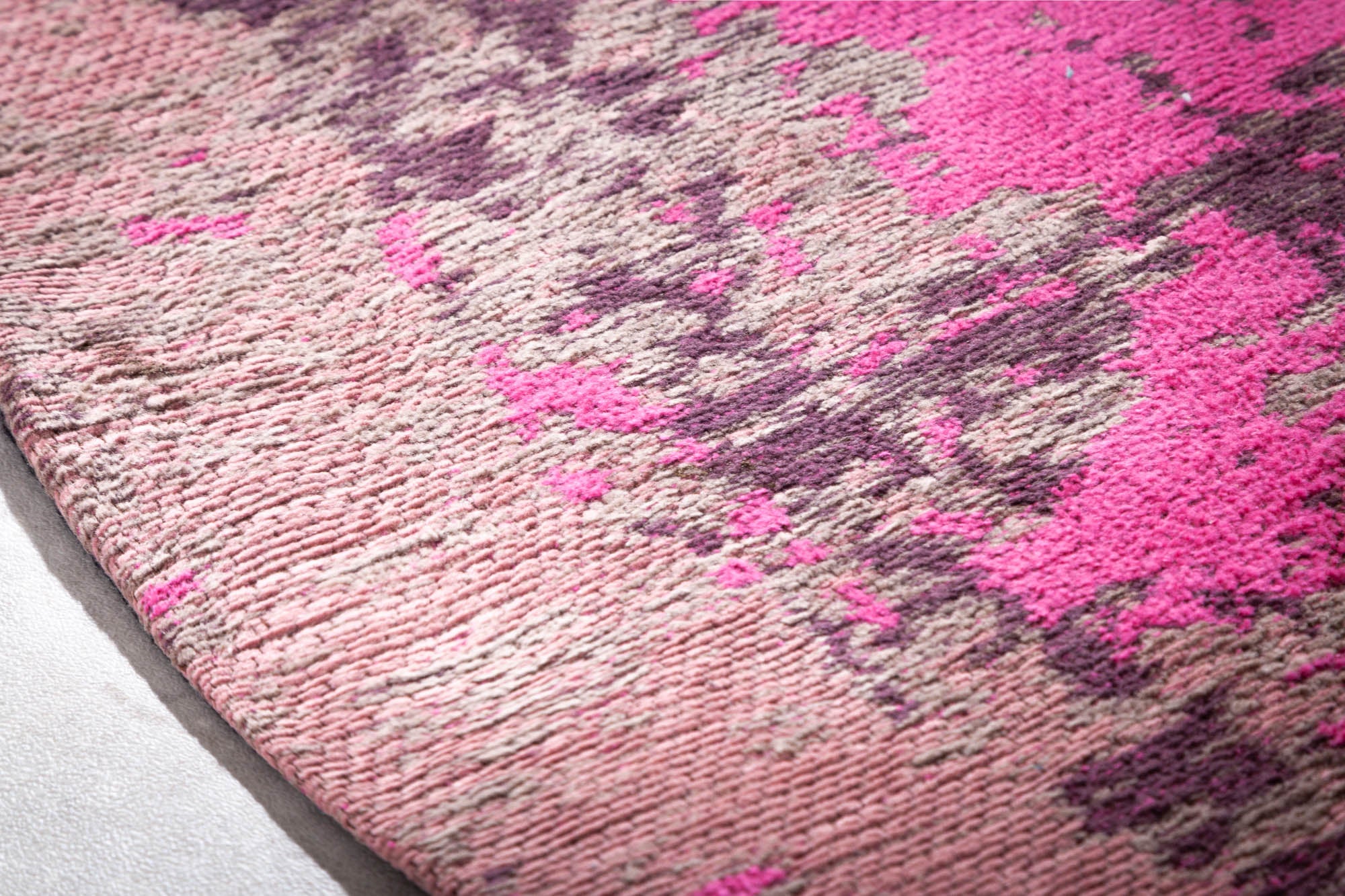 Rug Modern Art Round 150cm Cotton Pink