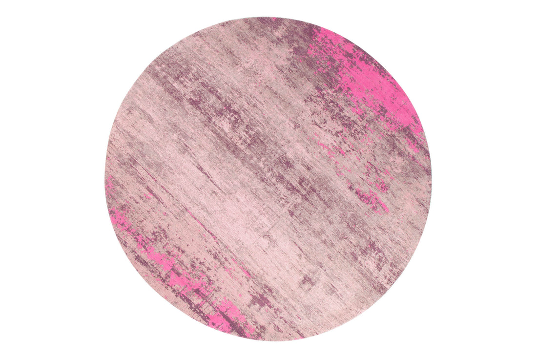 Rug Modern Art Round 150cm Cotton Pink