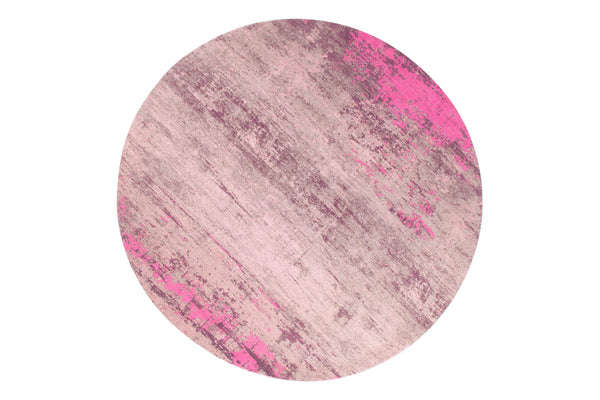 Rug Modern Art Round 150cm Cotton Pink