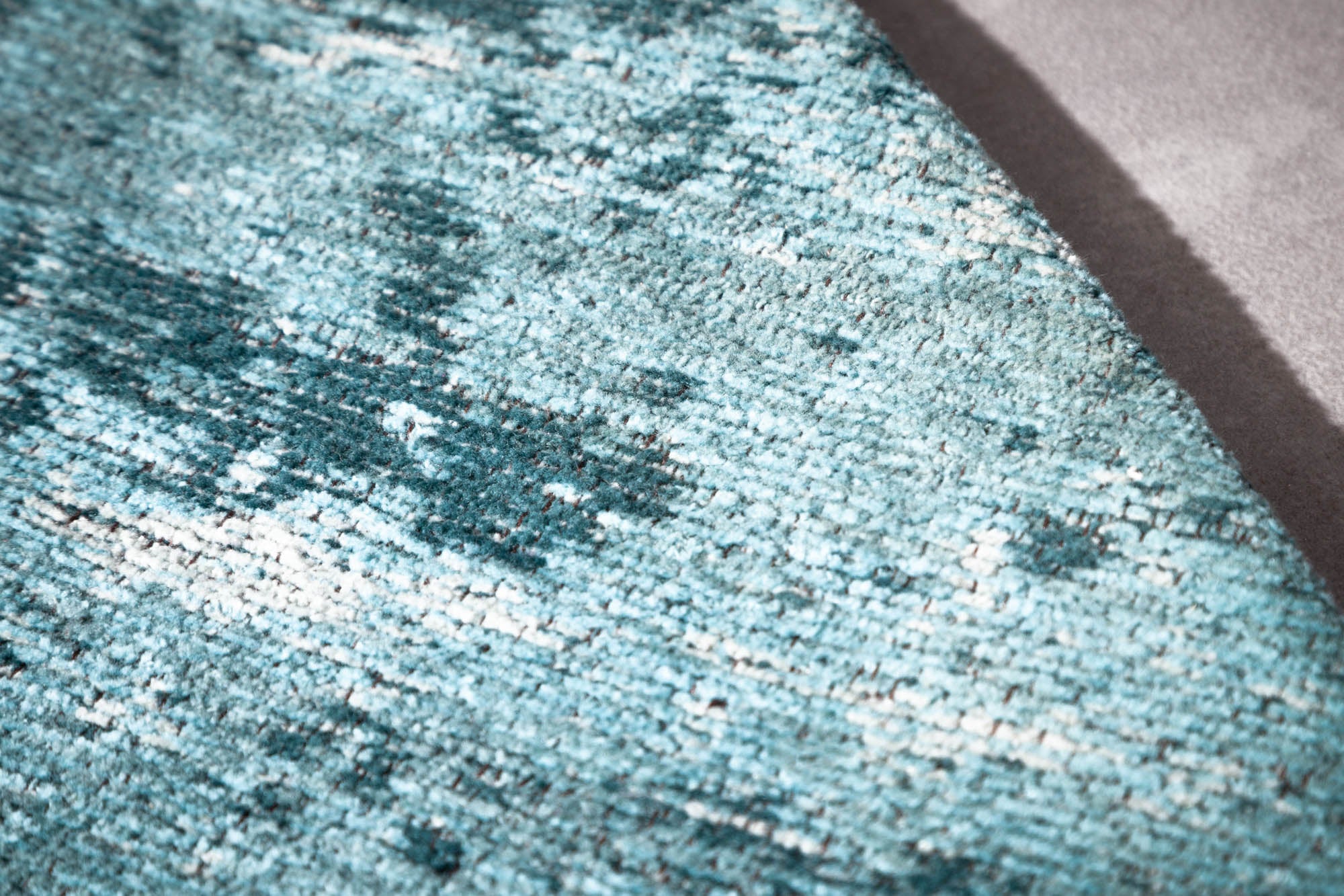 Rug Modern Art Round 150cm Cotton Turquoise