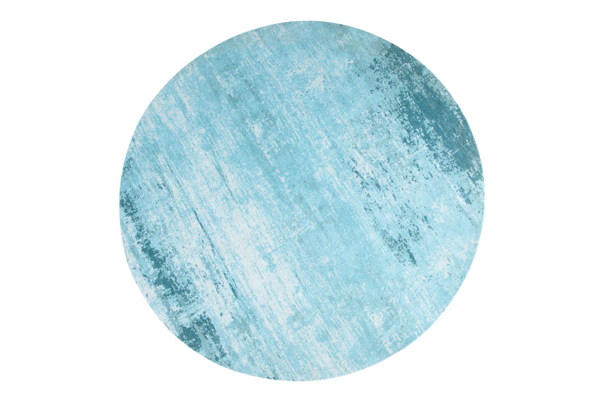 Rug Modern Art Round 150cm Cotton Turquoise