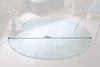 Rug Modern Art Round 150cm Cotton Turquoise