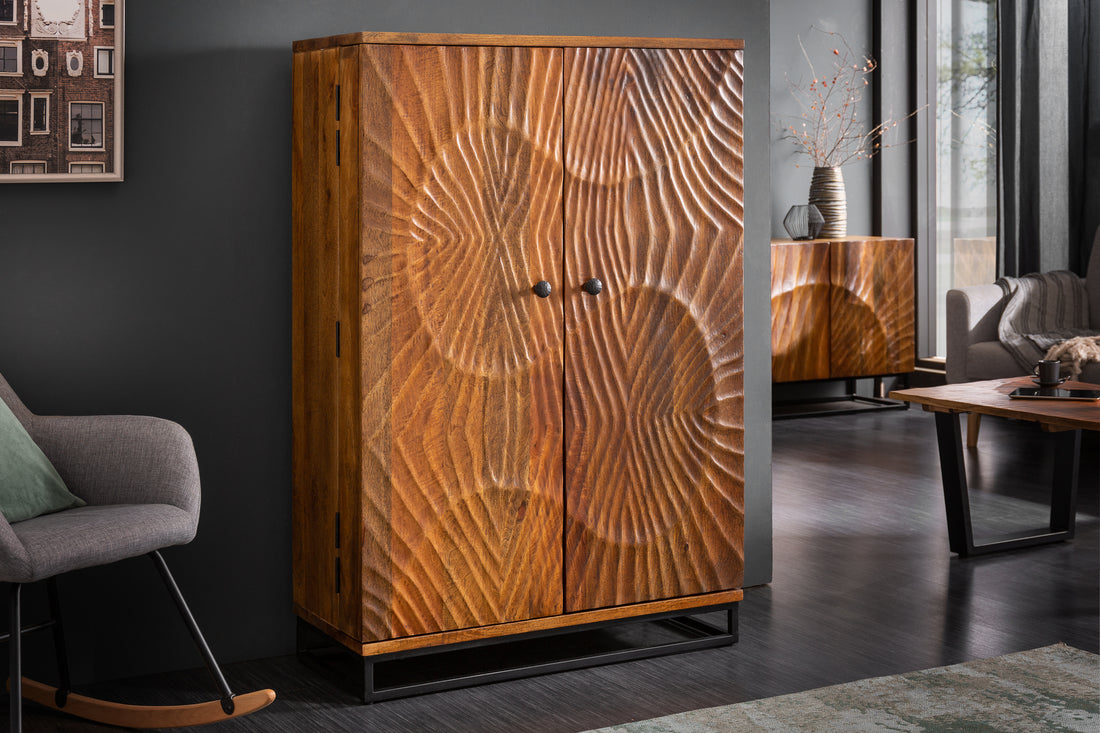 Bar Cabinet Fossil 141cm Mango Brown
