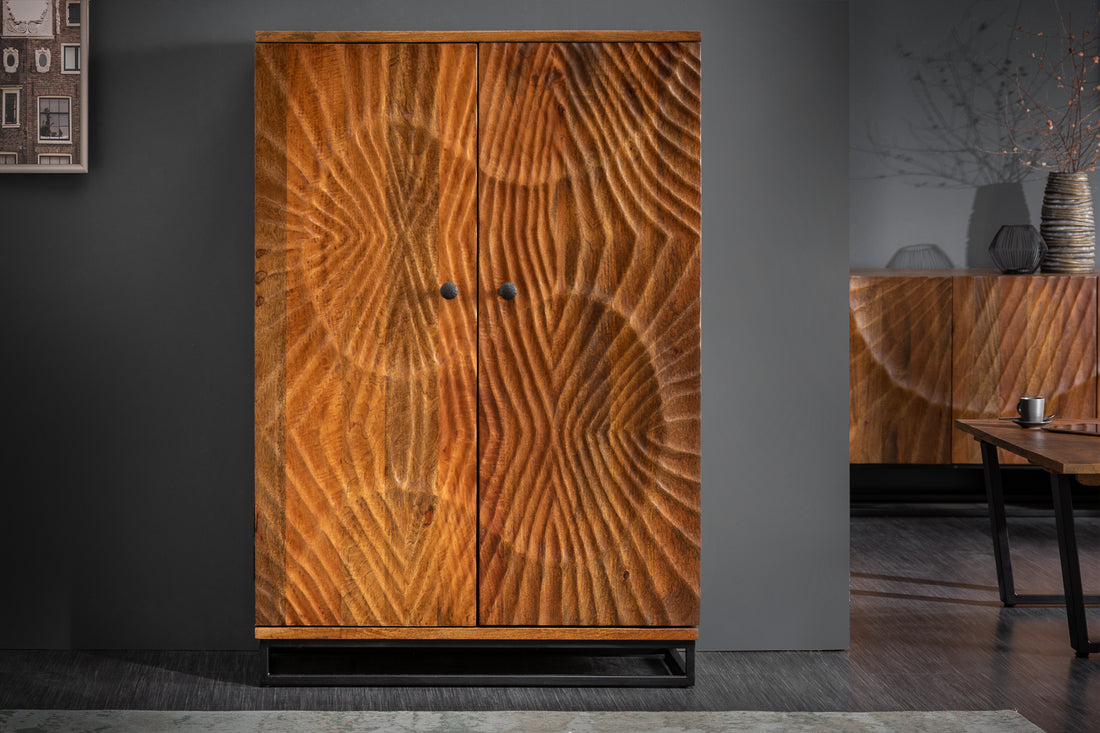 Bar Cabinet Fossil 141cm Mango Wood Brown
