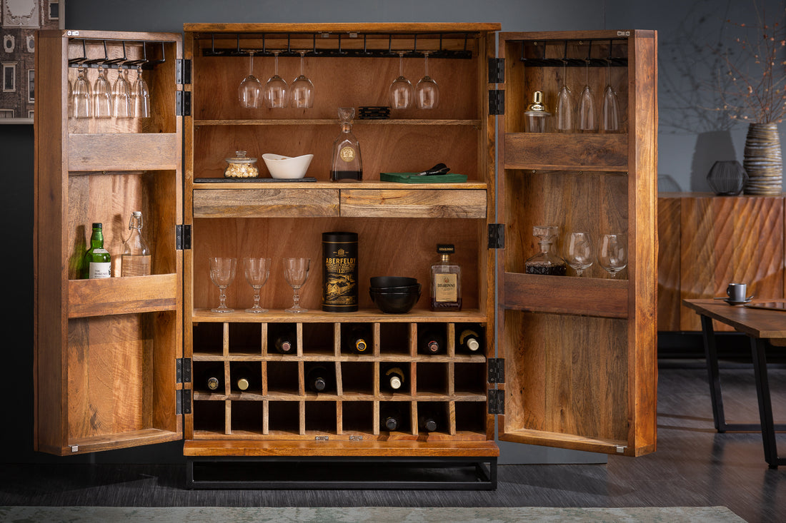 Bar Cabinet Fossil 141cm Mango Wood Brown
