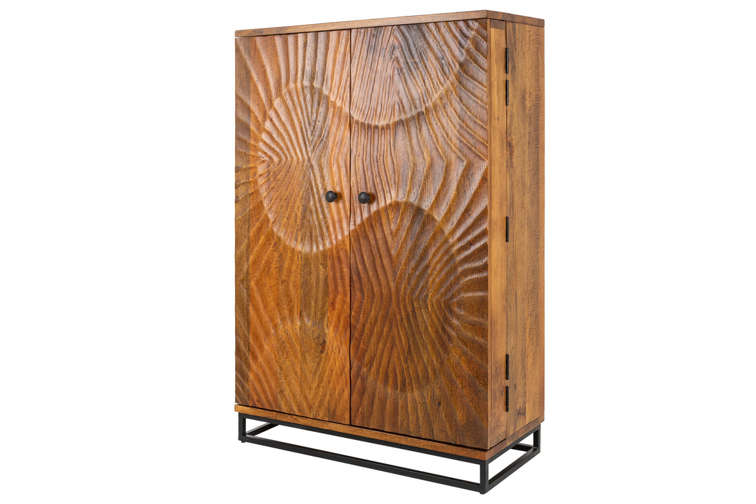Bar Cabinet Fossil 141cm Mango Wood Brown