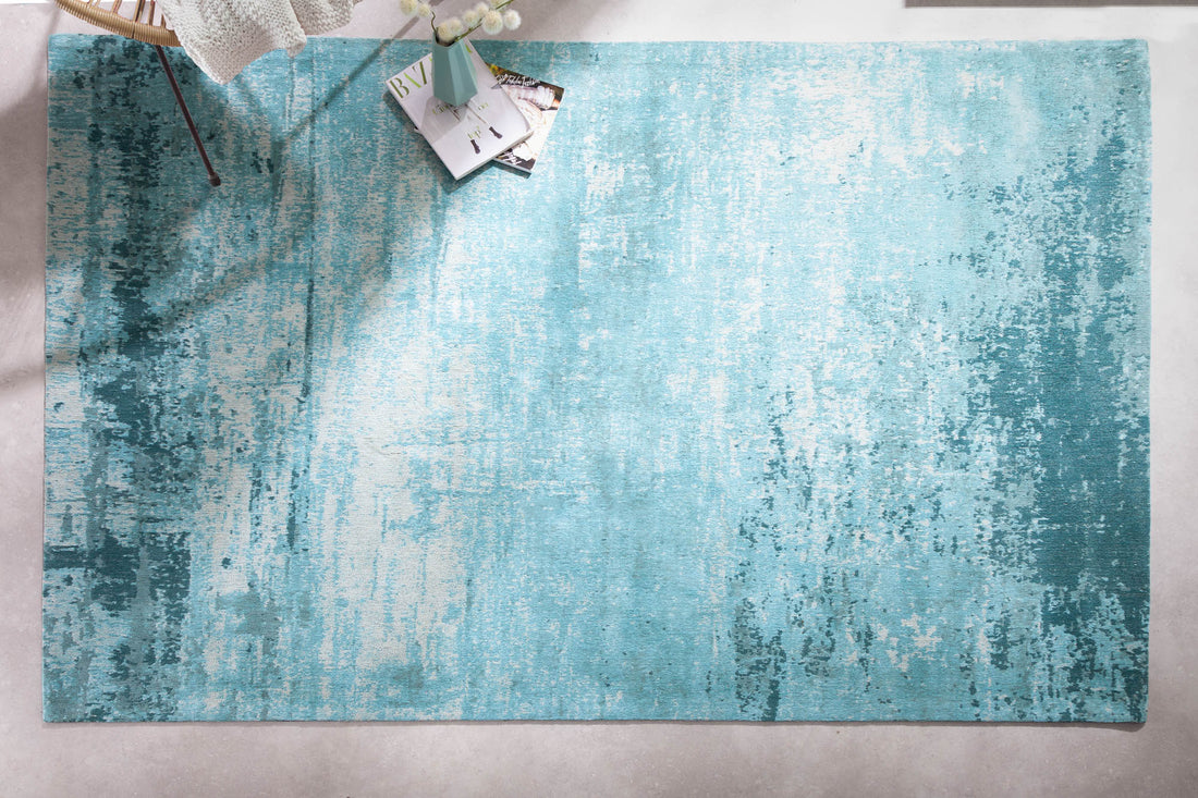 Rug Modern Art 240x160cm Cotton Turquoise