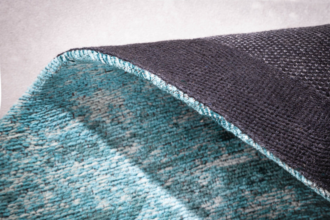 Rug Modern Art 240x160cm Cotton Turquoise
