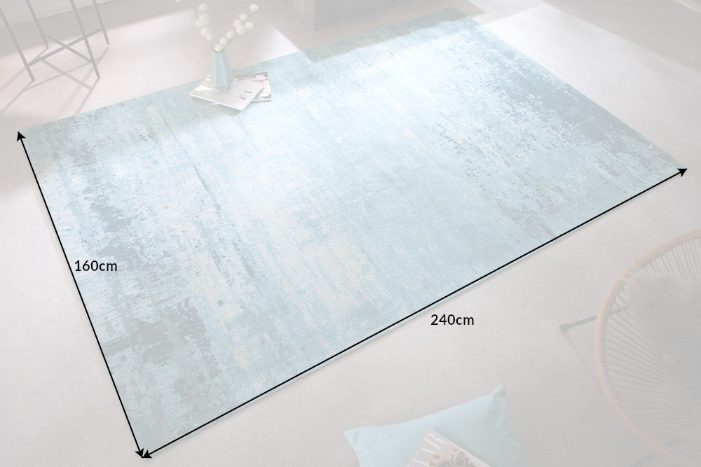 Rug Modern Art 240x160cm Cotton Turquoise