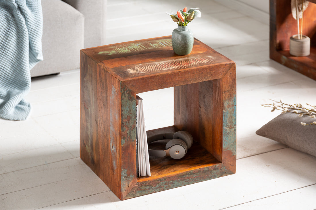 Side Table Sri Lanka 45cm Recycled Wood Brown