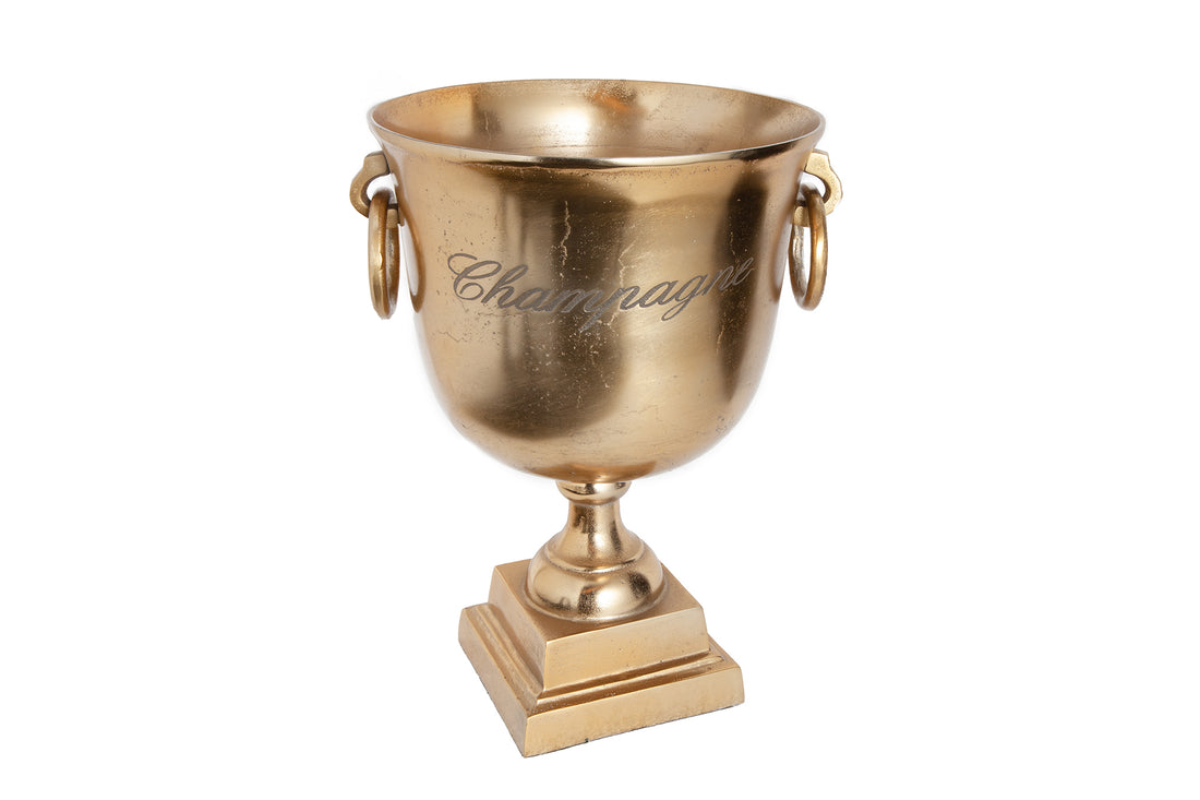 Champagne Cooler 40cm Metal Gold