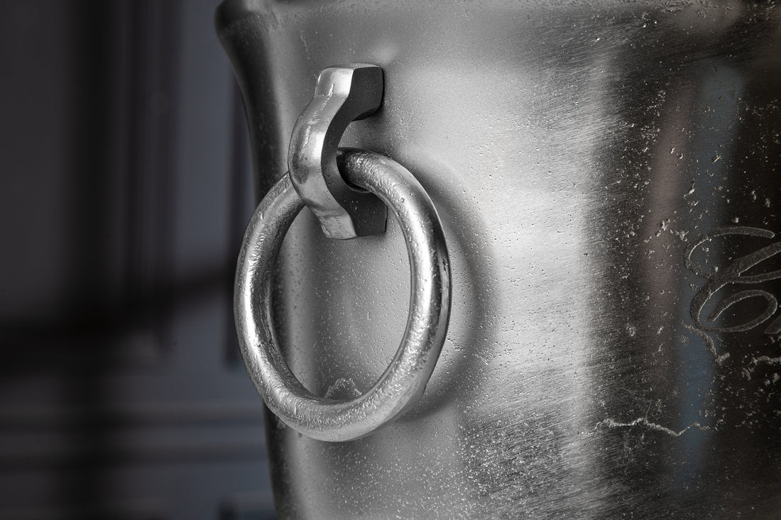Champagne Cooler 40cm Metal Silver
