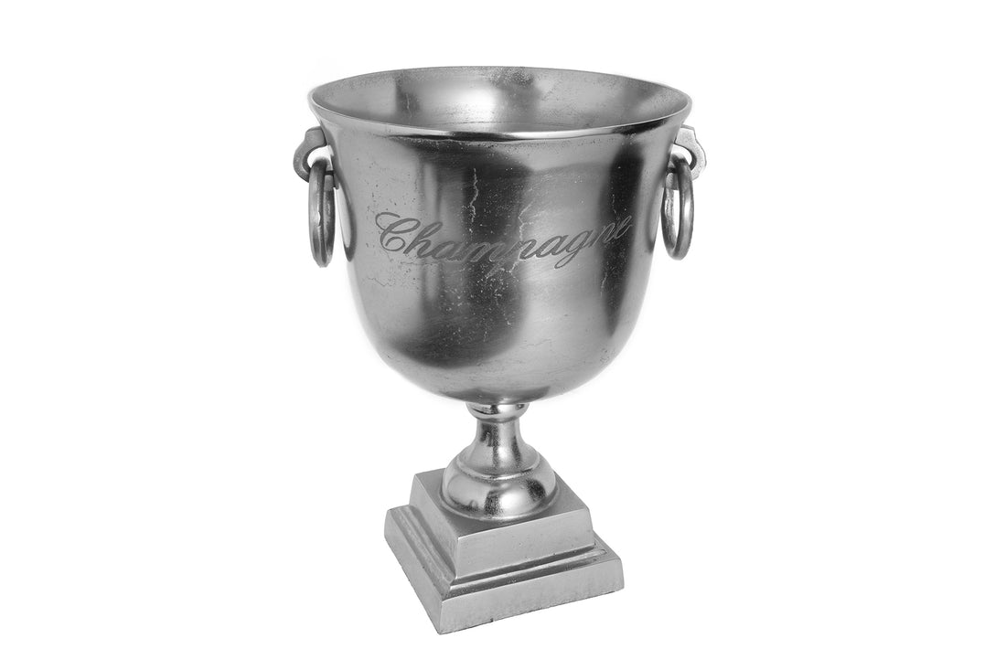 Champagne Cooler 40cm Metal Silver