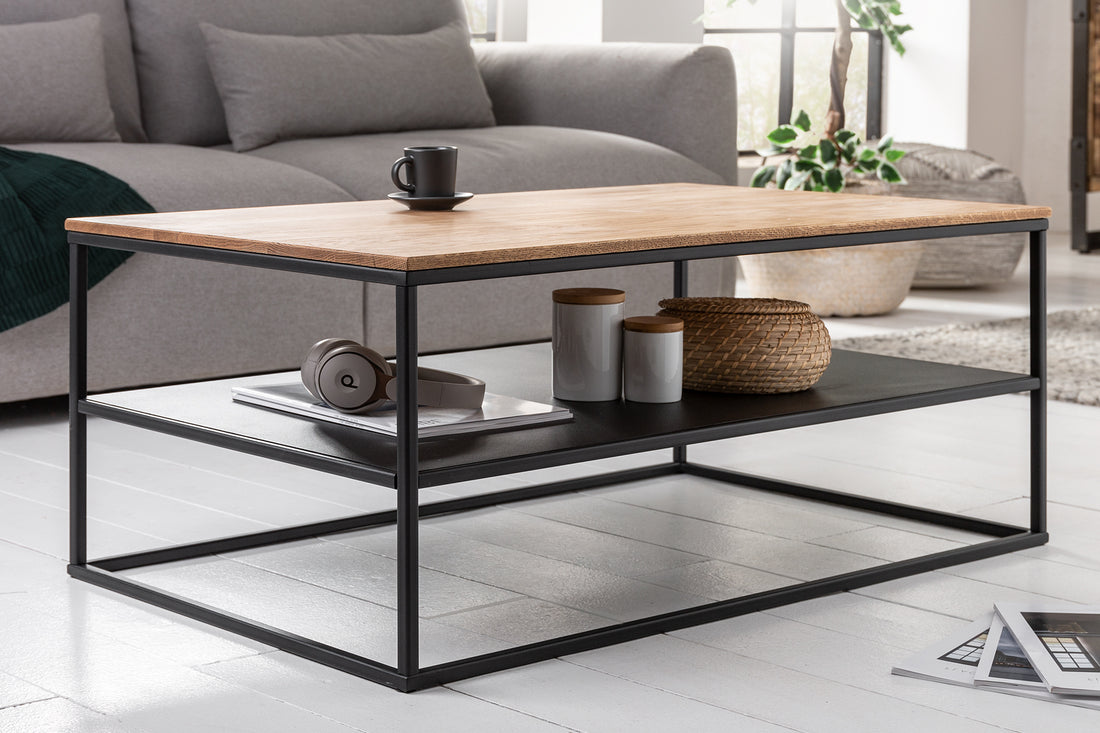 Coffee Table Apartment 95cm Oak Wood Natural