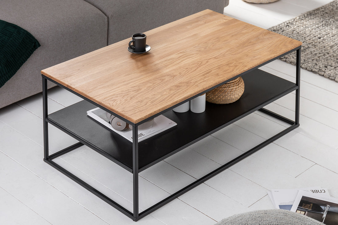 Coffee Table Apartment 95cm Oak Wood Natural
