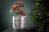 Set Of 3 Flower Pots Mandala 16cm/21cm/27cm Metal Silver