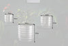 Set Of 3 Flower Pots Mandala 16cm/21cm/27cm Metal Silver