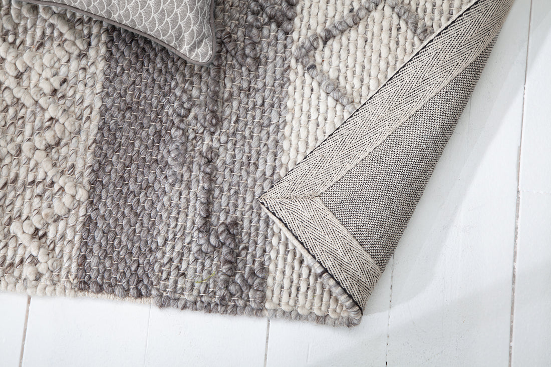Hand-woven Rug Lana 240x160cm Wool Grey