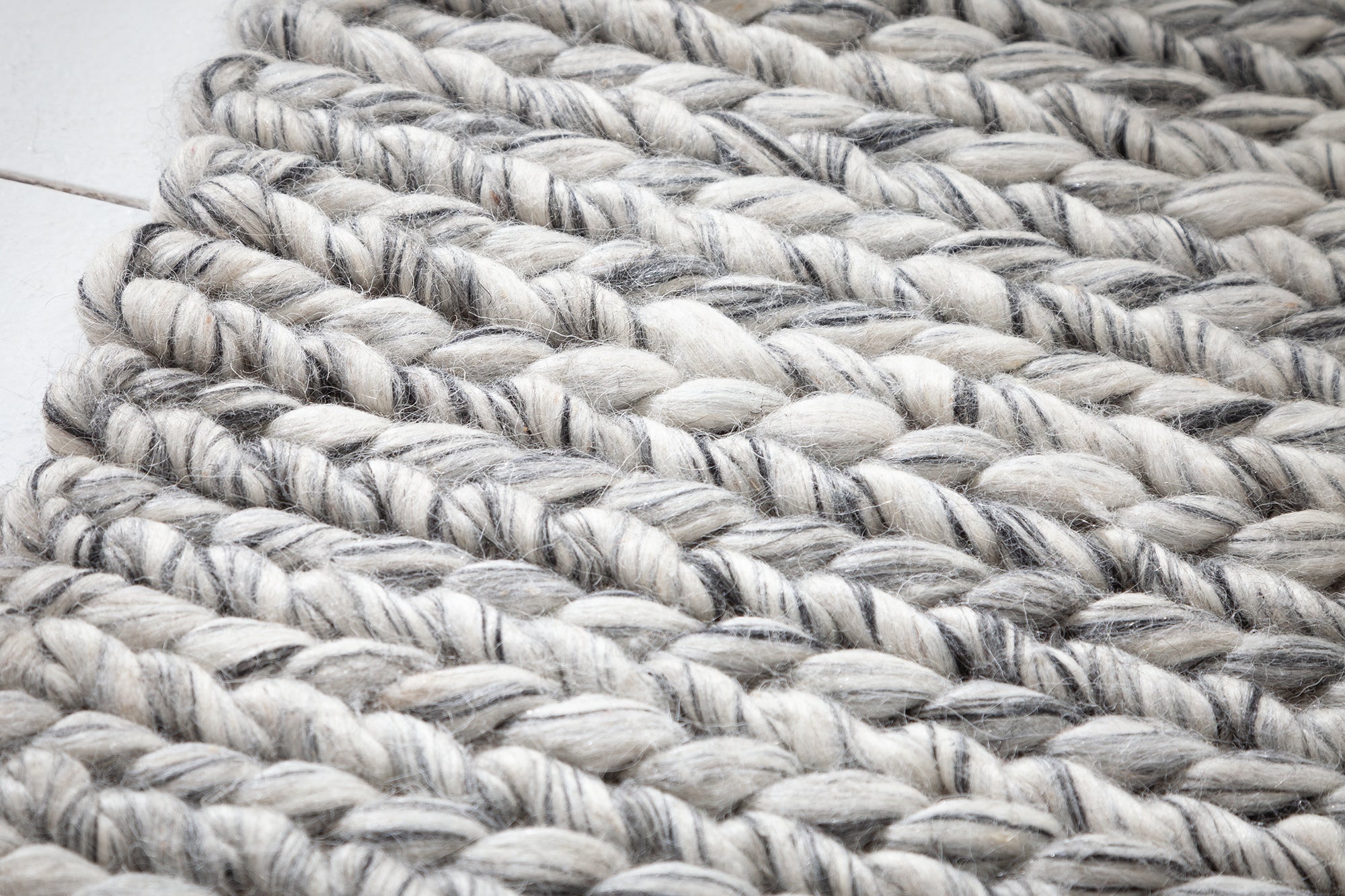 Hand-woven Rug Malibu 240x160cm Wool Grey