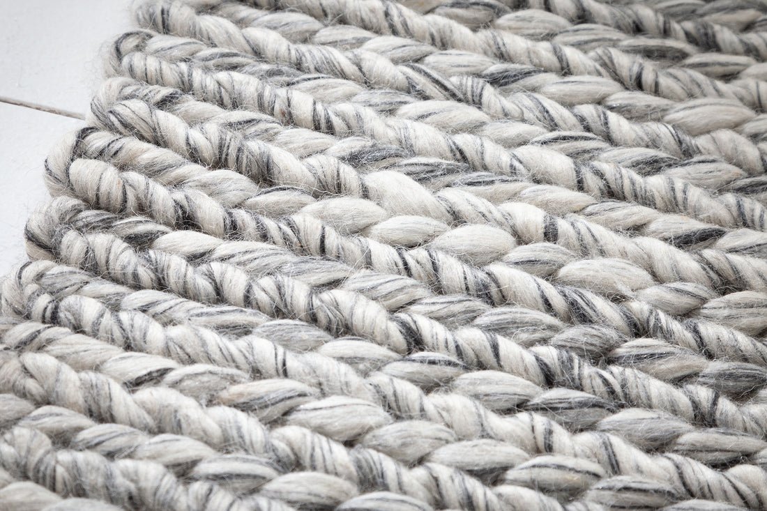 Hand-woven Rug Malibu 240x160cm Wool Grey